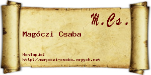Magóczi Csaba névjegykártya