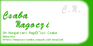 csaba magoczi business card